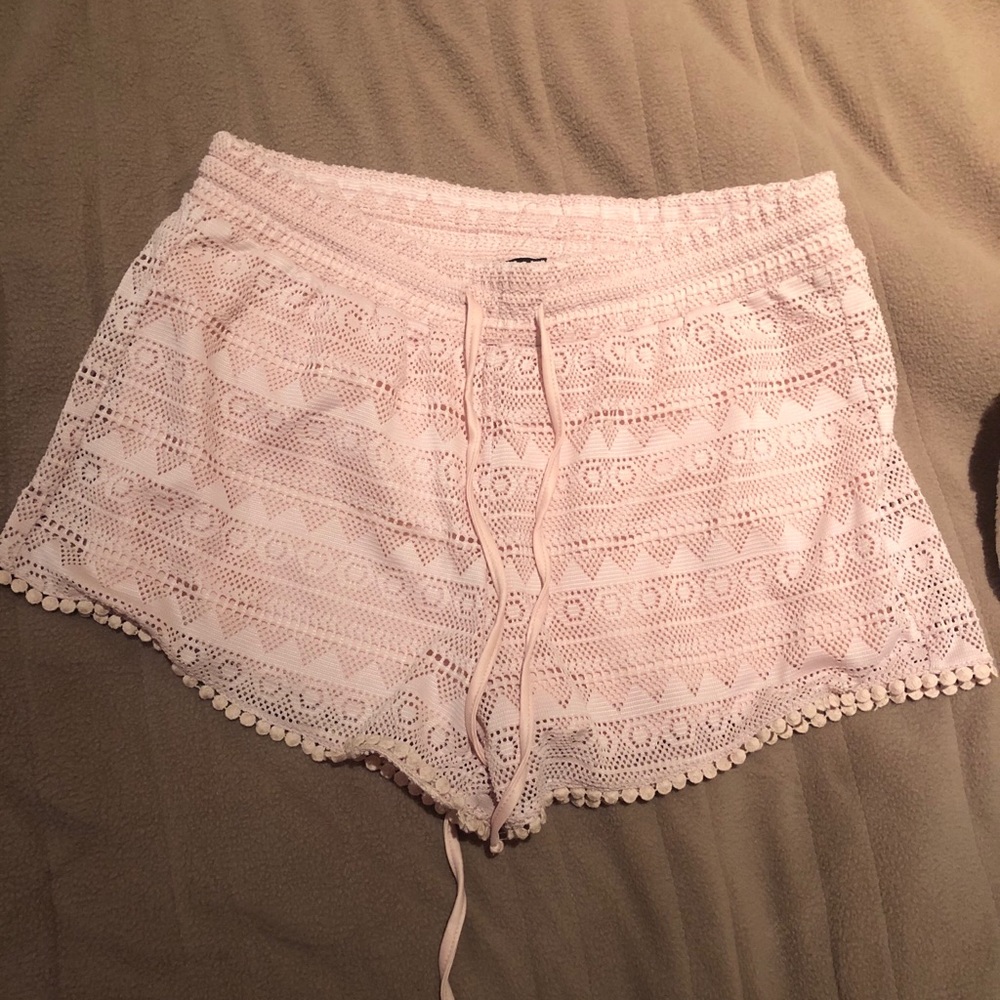 Pink lace Shinestar shorts
